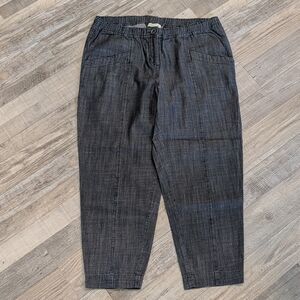 EILEEN FISHER gray chambray tencel cotton pants M P